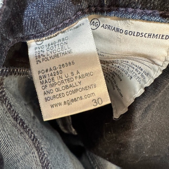 AG Adriano Goldschmied The‎ Stevie Cuff Jeans Sz 30 - Picture 8 of 8